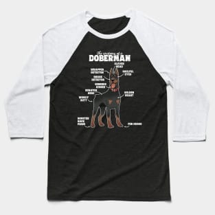 The Hilarious Anatomy of a Doberman product Baseball T-Shirt